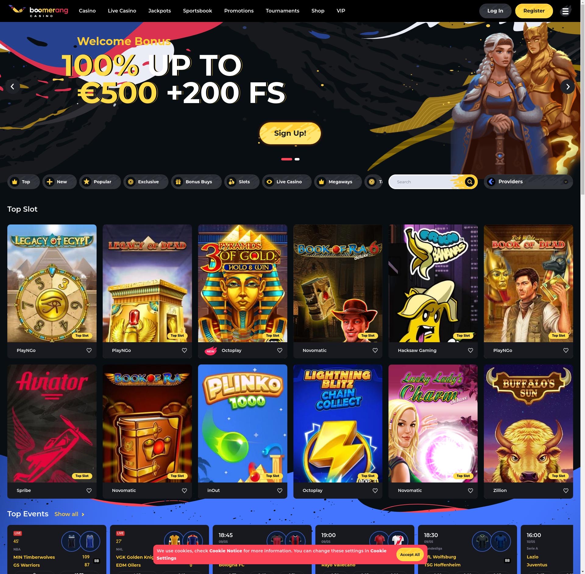 Boomerang Casino Logo Official Website